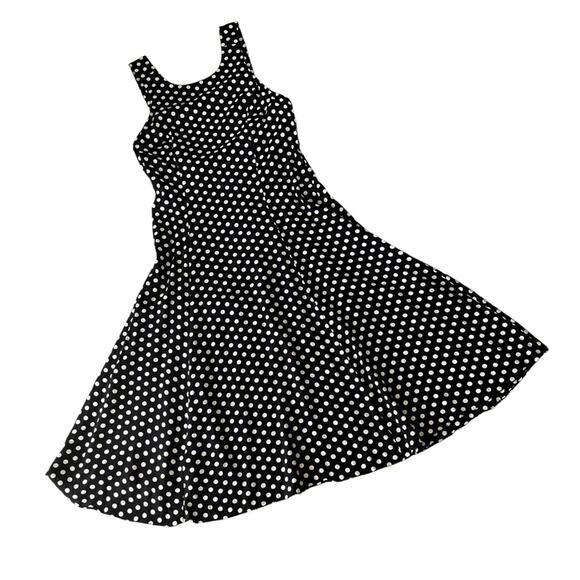 80s VTG E.D. Michaels by Melanie Drucker polka dot dress - Picture 1 of 9